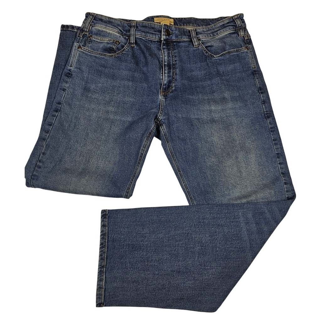 Orvis Mens Straight Leg Jeans Medium Wash Denim Blue 38x30 Classic Fit